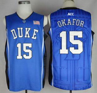 Maillot De Basket NCAA Duke Bleu Devils Jahlil Okafor 15 College Basketball Duke Bleu